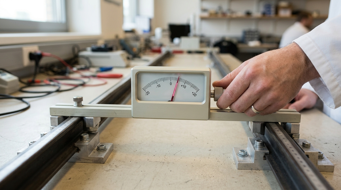 A photon-counting bench collecting output from both rigs, one detector channel lit and one still dark