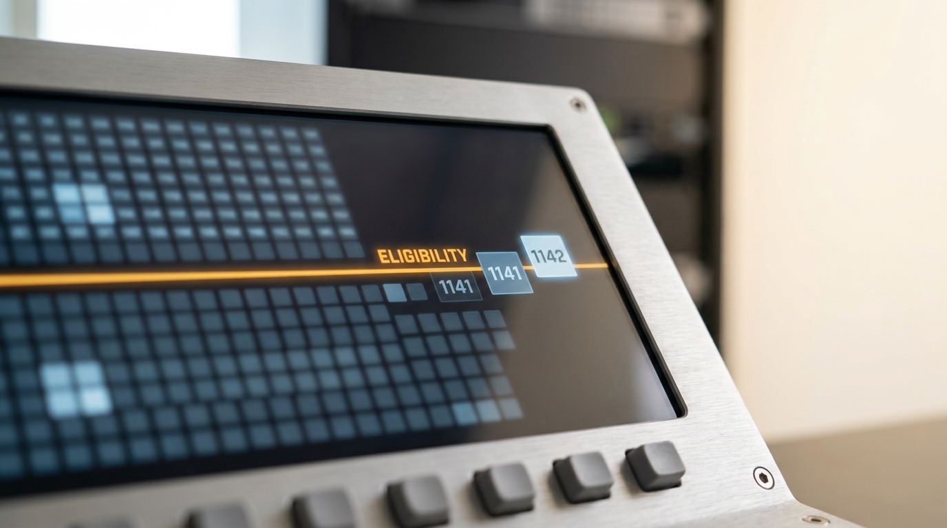 A vote-tally console for a community suspect test showing a horizontal eligibility threshold line across a field of voter markers, one marker sitting just beneath the line rather than above it