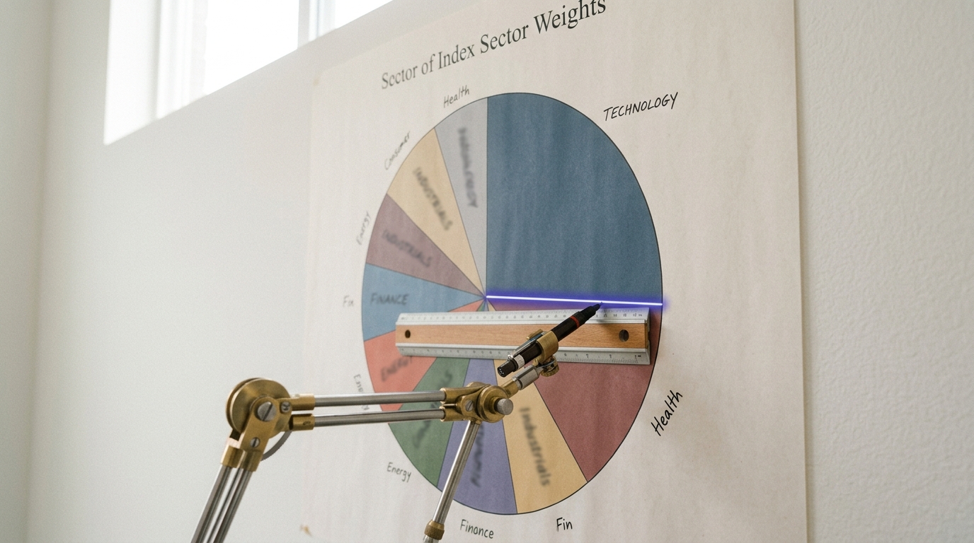 A DRAM wafer on an inspection stage in a bright fab beside a qualification chart with a threshold line marked on it, the wafer's measured value caught just short of the line