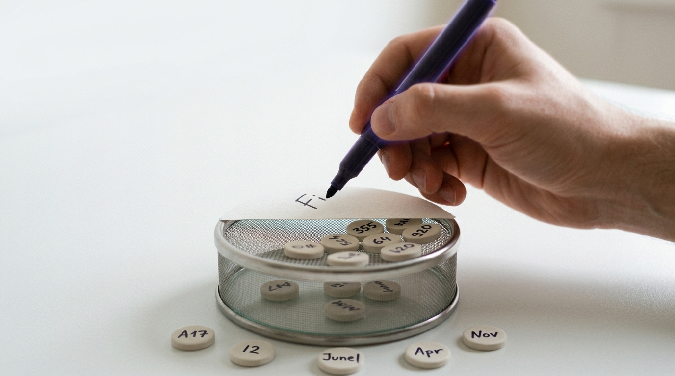 A supply-chain diagram on a bright wall showing raw material, boule, wafer, and finished-device stages, a visibly narrower section at the wafer stage, a technician's pointer caught indicating the narrow point specifically