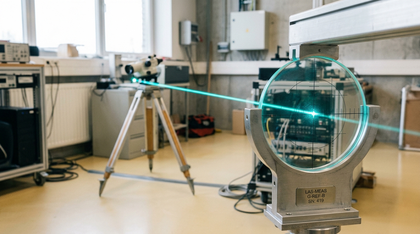 A frequency-comb and optical-clock laser rack with its lock indicator still cycling rather than steady