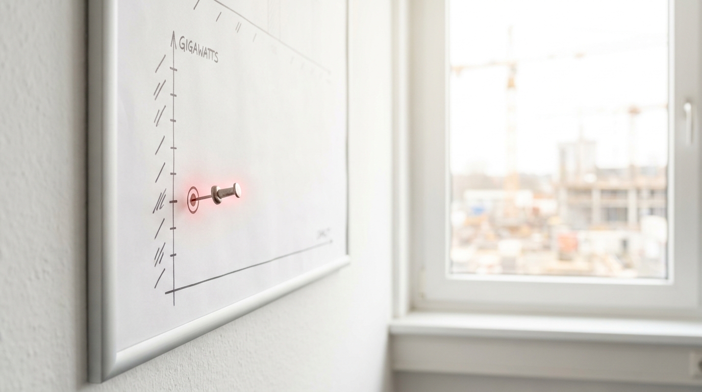A close view of the same metrics sheet's blank margin, deliberately left empty, a pencil caught hovering above it without writing