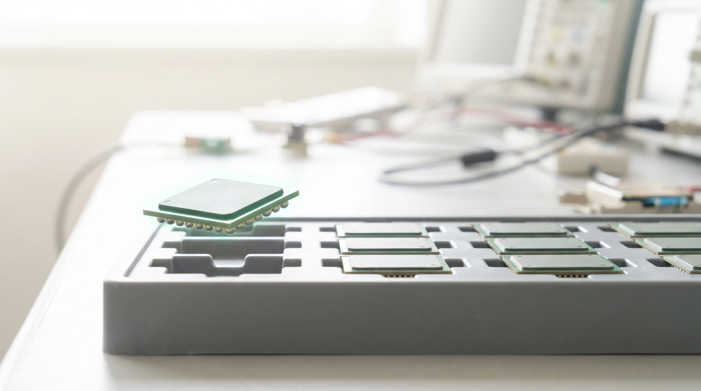 A plain printed price list on a bright bench, a pen caught mid- stroke crossing out an old figure and writing a new, higher one beside it, a tray of small analog chips nearby